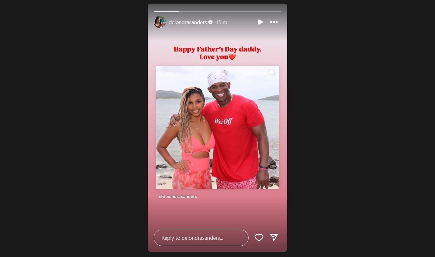 @deiondrasanders' IG post